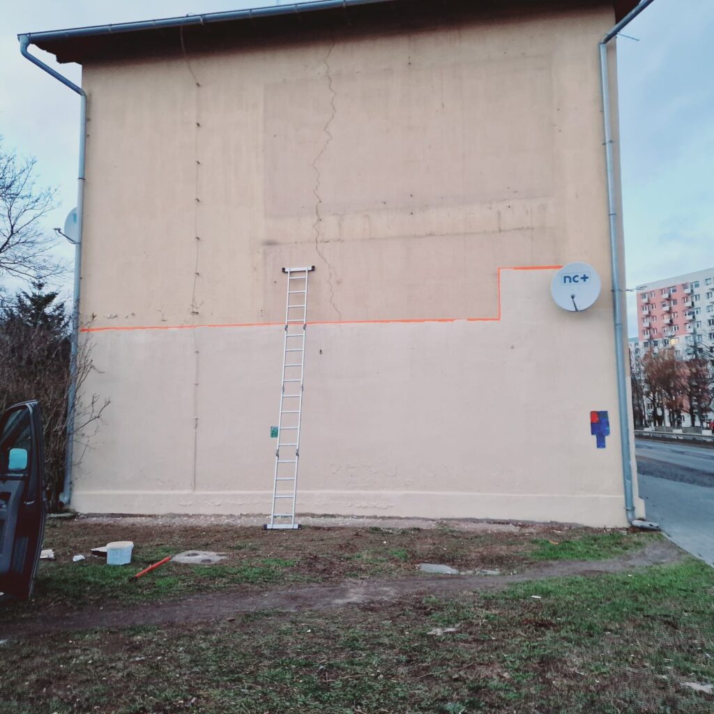 czysta ściana po realizacji usuwania graffiti